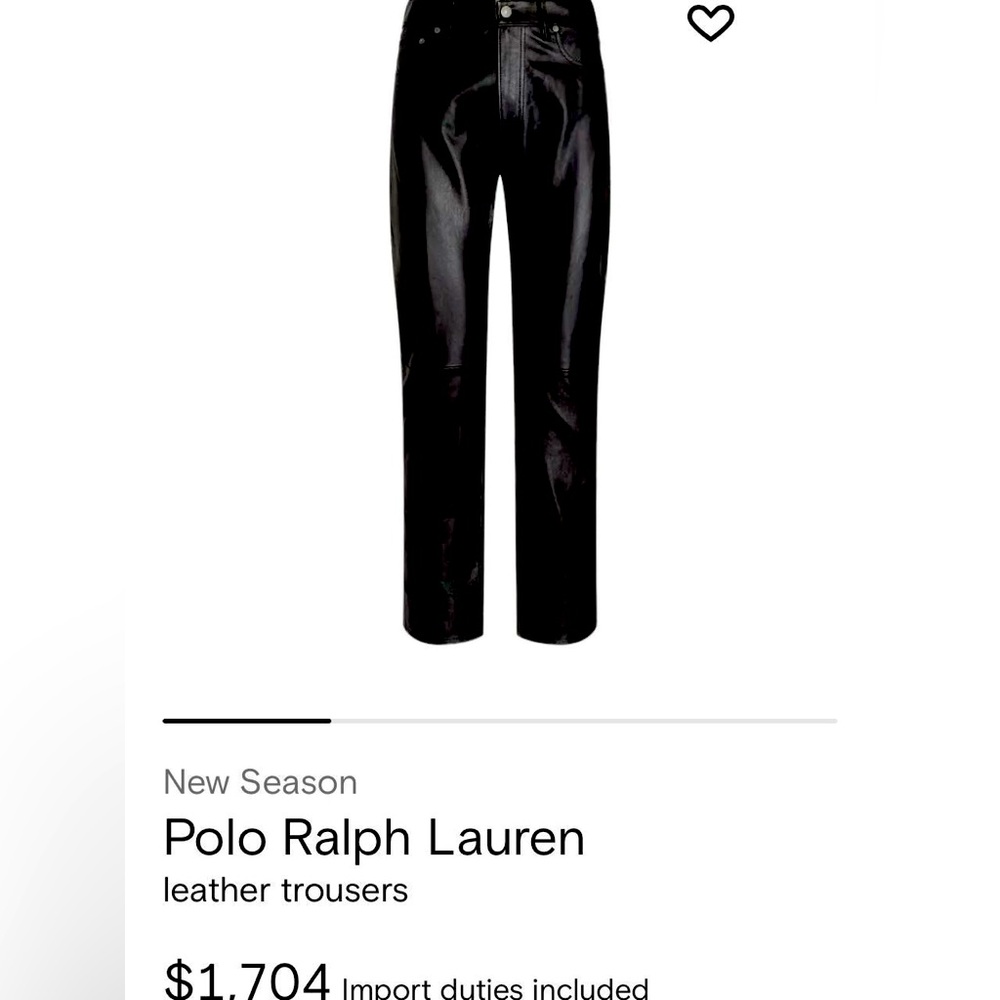 Ralph Lauren Leather pants straight leg, women’s